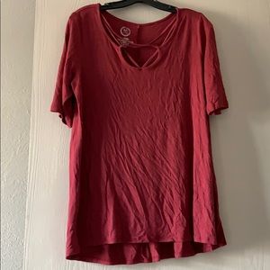 Maurices tunic tee with strappy front detail